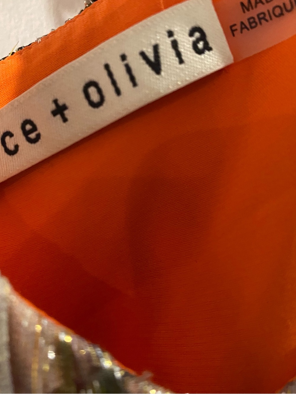 Alice + Olivia Gloria Chain-Strap Pleated Maxi Dress 🧡🤎 - Picture 9 of 9